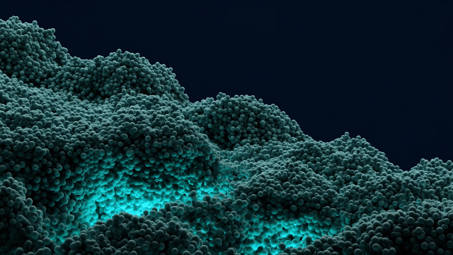 Abstract biomaterial sponge structure